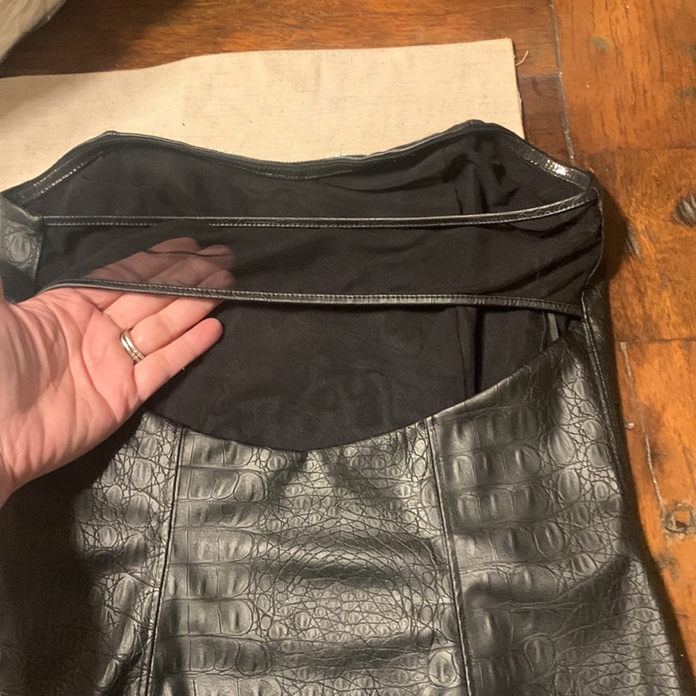 Free People Strapless Vegan Crocodile Mini Dress NWOT never worn Size s - Picture 6 of 8